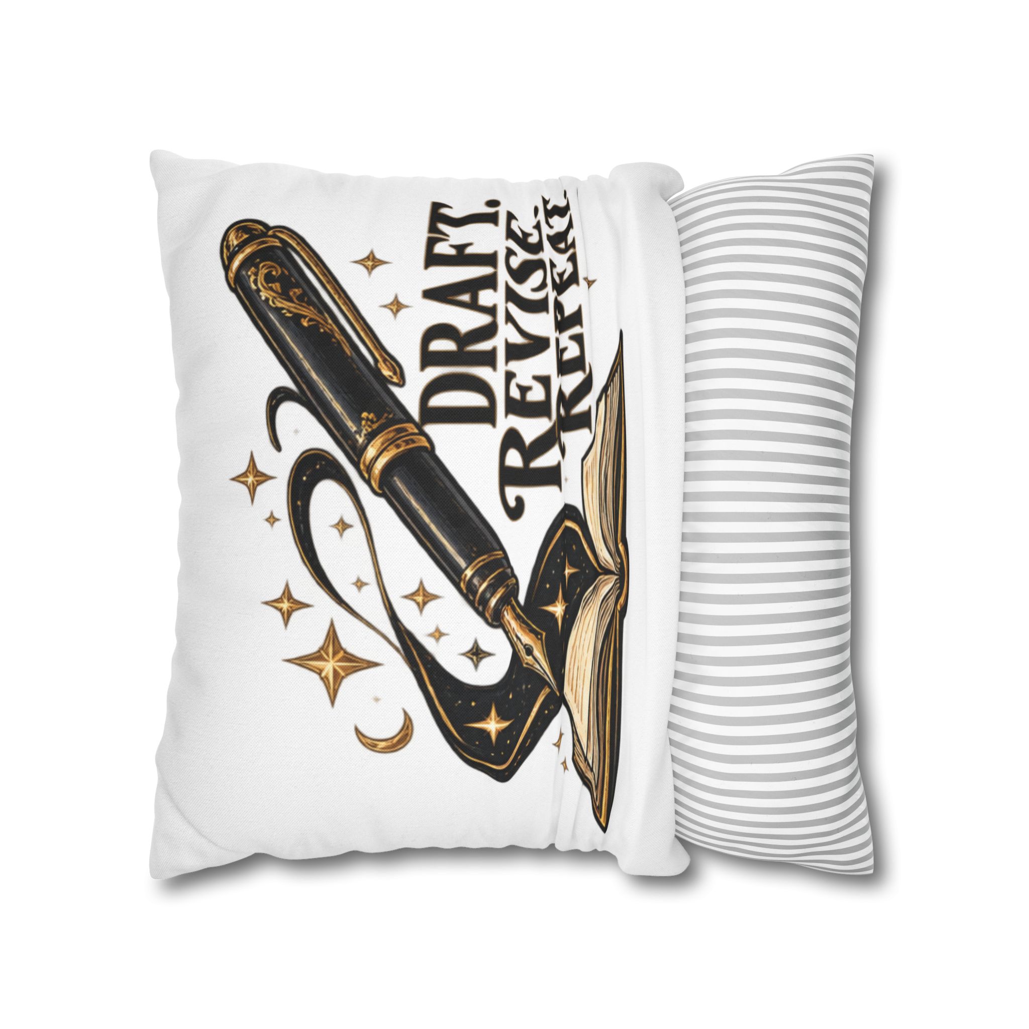 Draft. Revise. Repeat. Writer Decorative Pillow - Image 10
