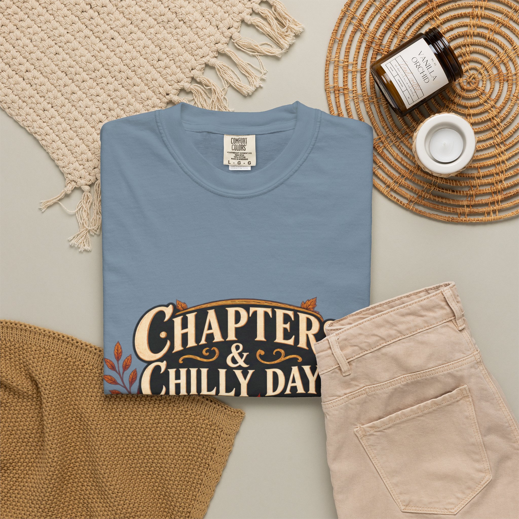 Chapters & Chilly Days T-Shirt — Cozy Autumn Book Lover Tee - Image 45