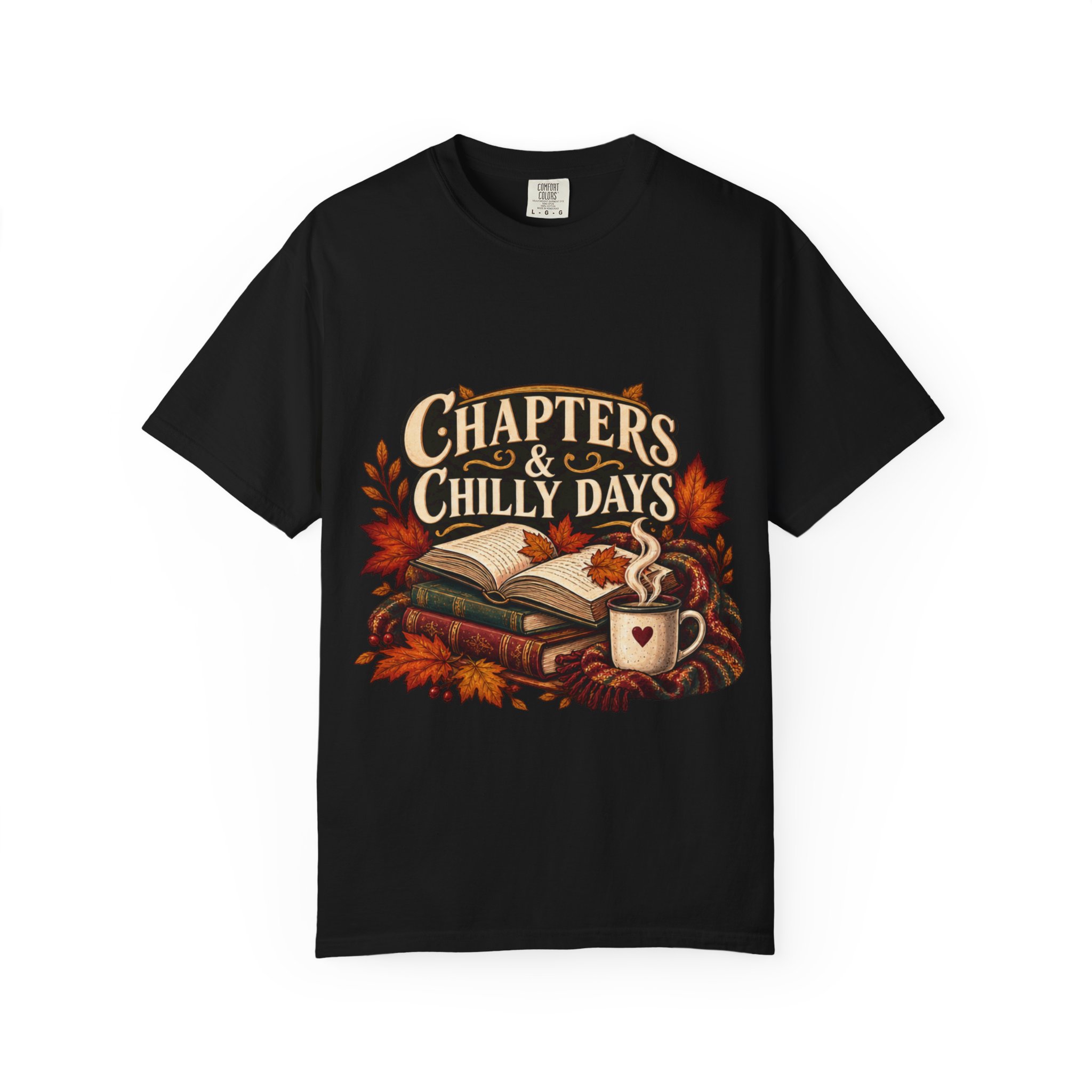Chapters & Chilly Days T-Shirt — Cozy Autumn Book Lover Tee - Image 46