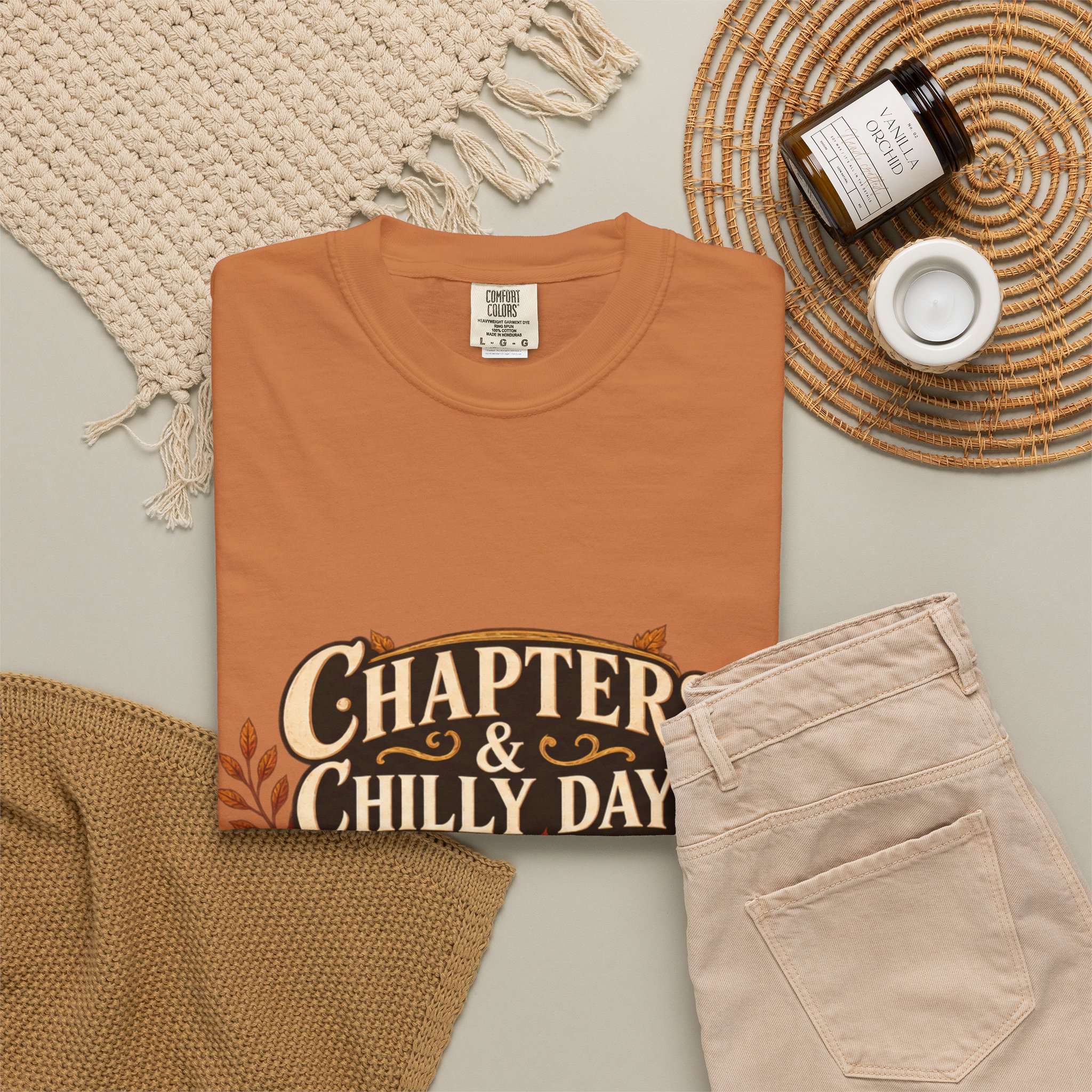 Chapters & Chilly Days T-Shirt — Cozy Autumn Book Lover Tee - Image 25