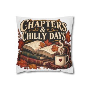 Chapters & Chilly Days Autumn Book Lover Pillowcase
