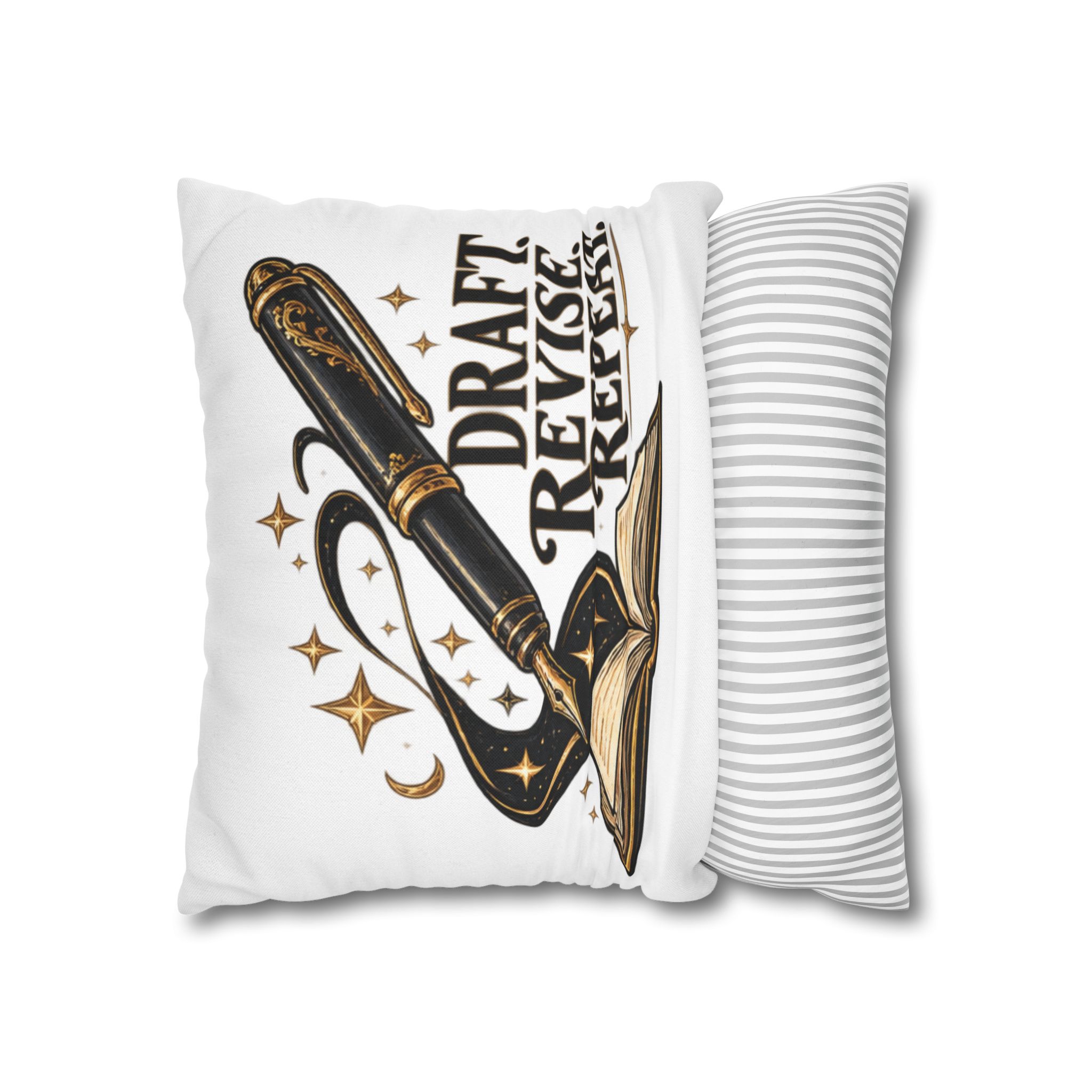 Draft. Revise. Repeat. Writer Decorative Pillow - Image 8