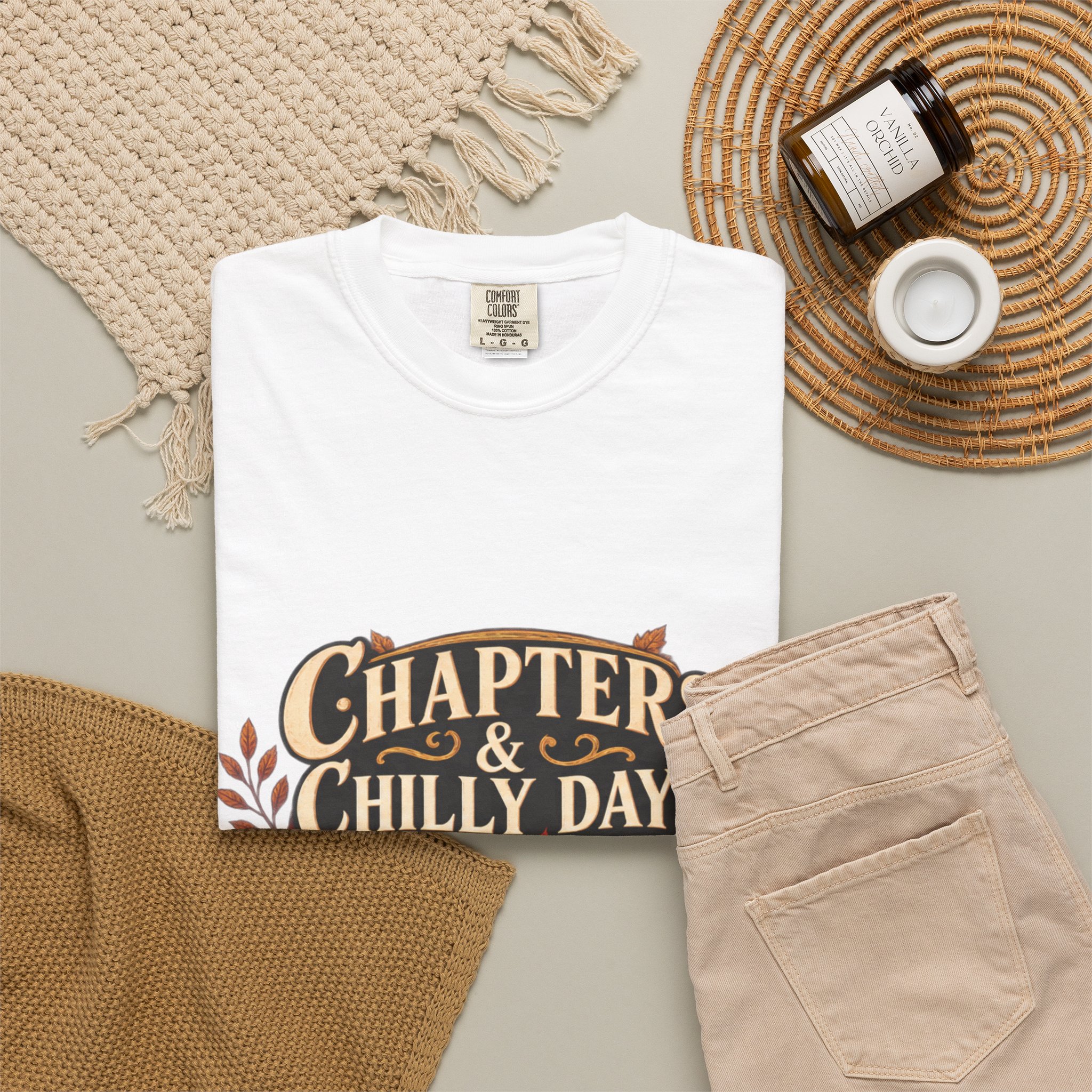 Chapters & Chilly Days T-Shirt — Cozy Autumn Book Lover Tee - Image 4