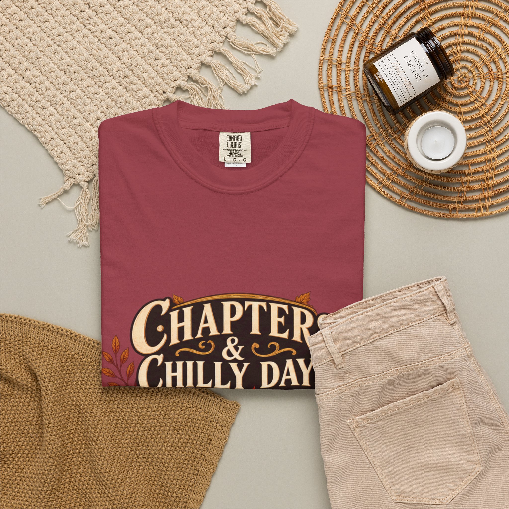 Chapters & Chilly Days T-Shirt — Cozy Autumn Book Lover Tee - Image 53