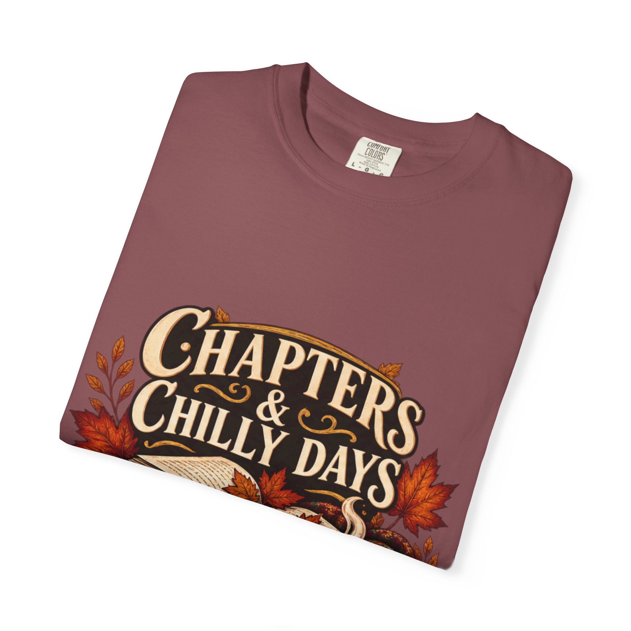 Chapters & Chilly Days T-Shirt — Cozy Autumn Book Lover Tee - Image 8