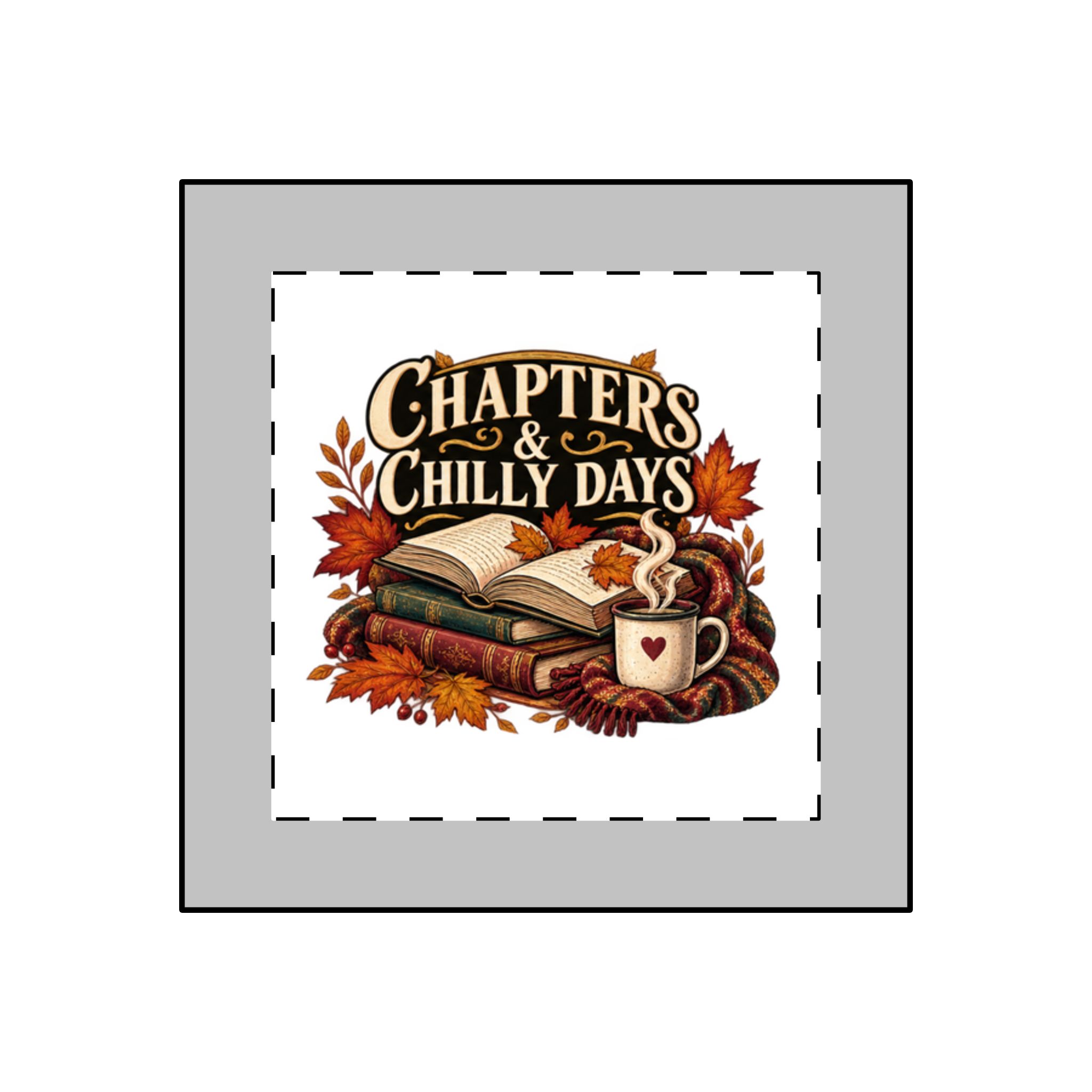 Chapters & Chilly Days Acrylic Keychain — Cozy Fall Booklover Charm - Image 2