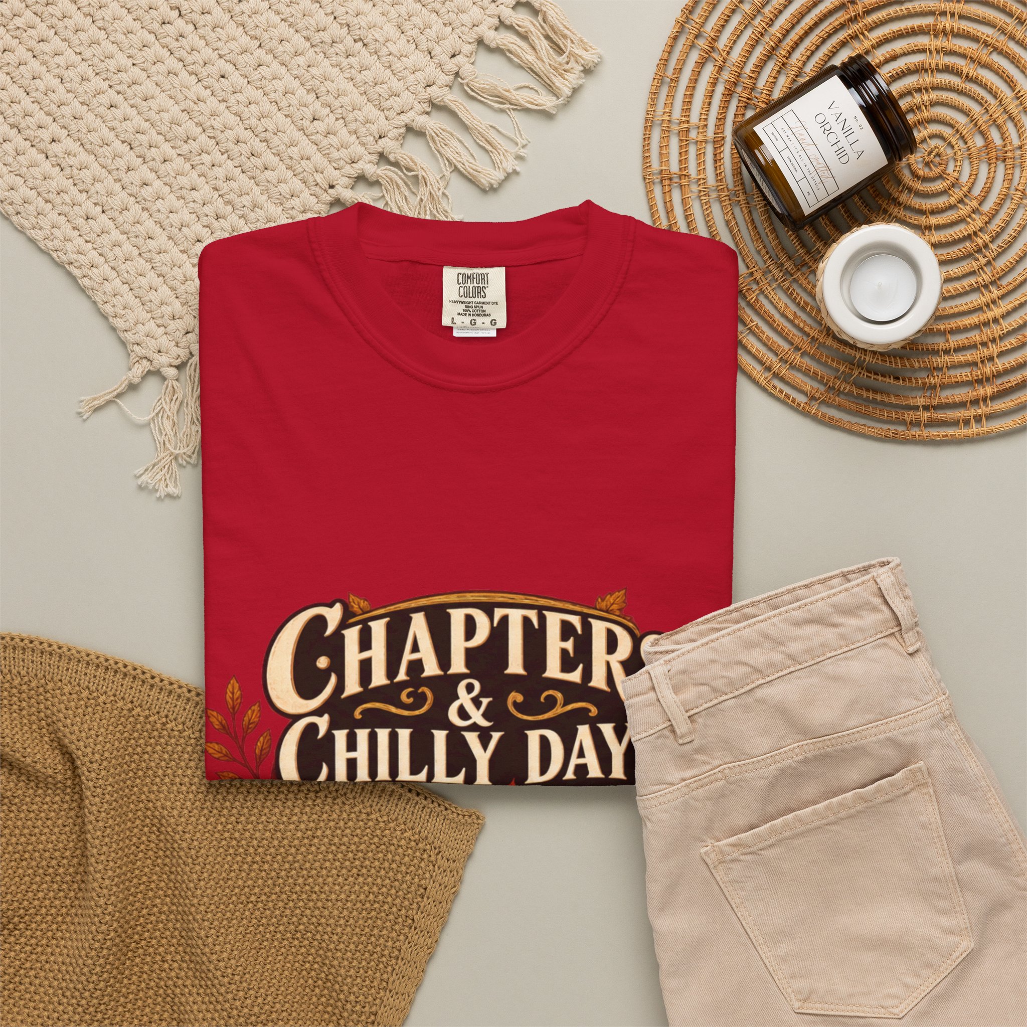Chapters & Chilly Days T-Shirt — Cozy Autumn Book Lover Tee - Image 57