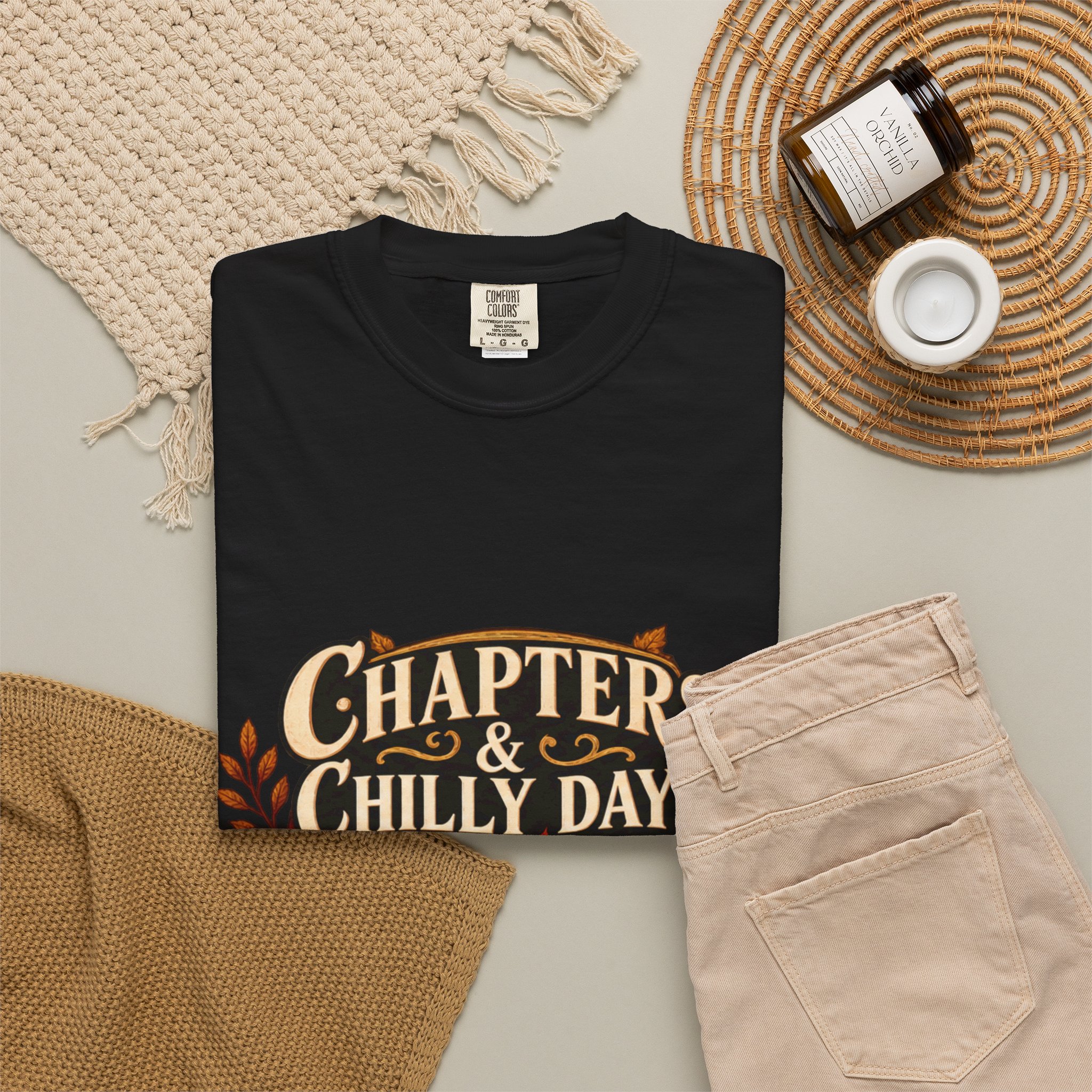 Chapters & Chilly Days T-Shirt — Cozy Autumn Book Lover Tee - Image 49