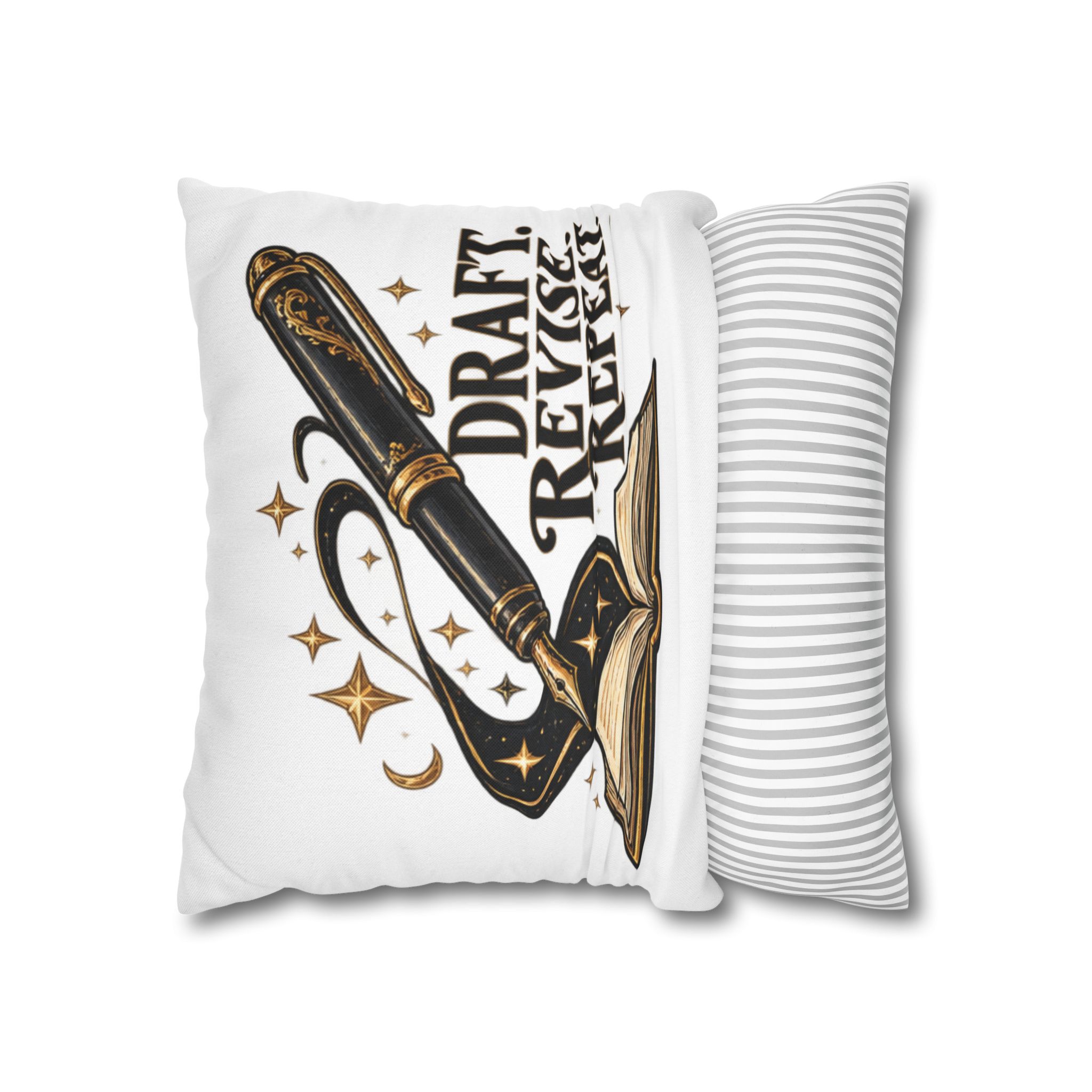 Draft. Revise. Repeat. Writer Decorative Pillow - Image 6